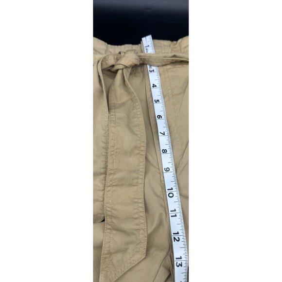 Lauren Ralph Lauren Womens Tan Khaki Paper Bag High Waist Belted Pants 8 Capsule - Picture 11 of 13